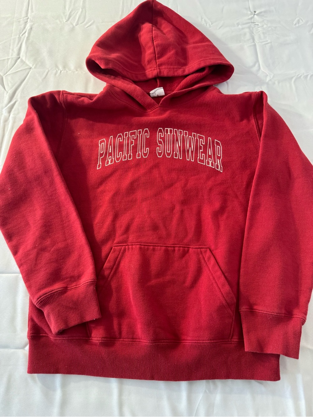 PacSun Kids XL Red Fleece-Lined Hoodie Pacific Sunwear